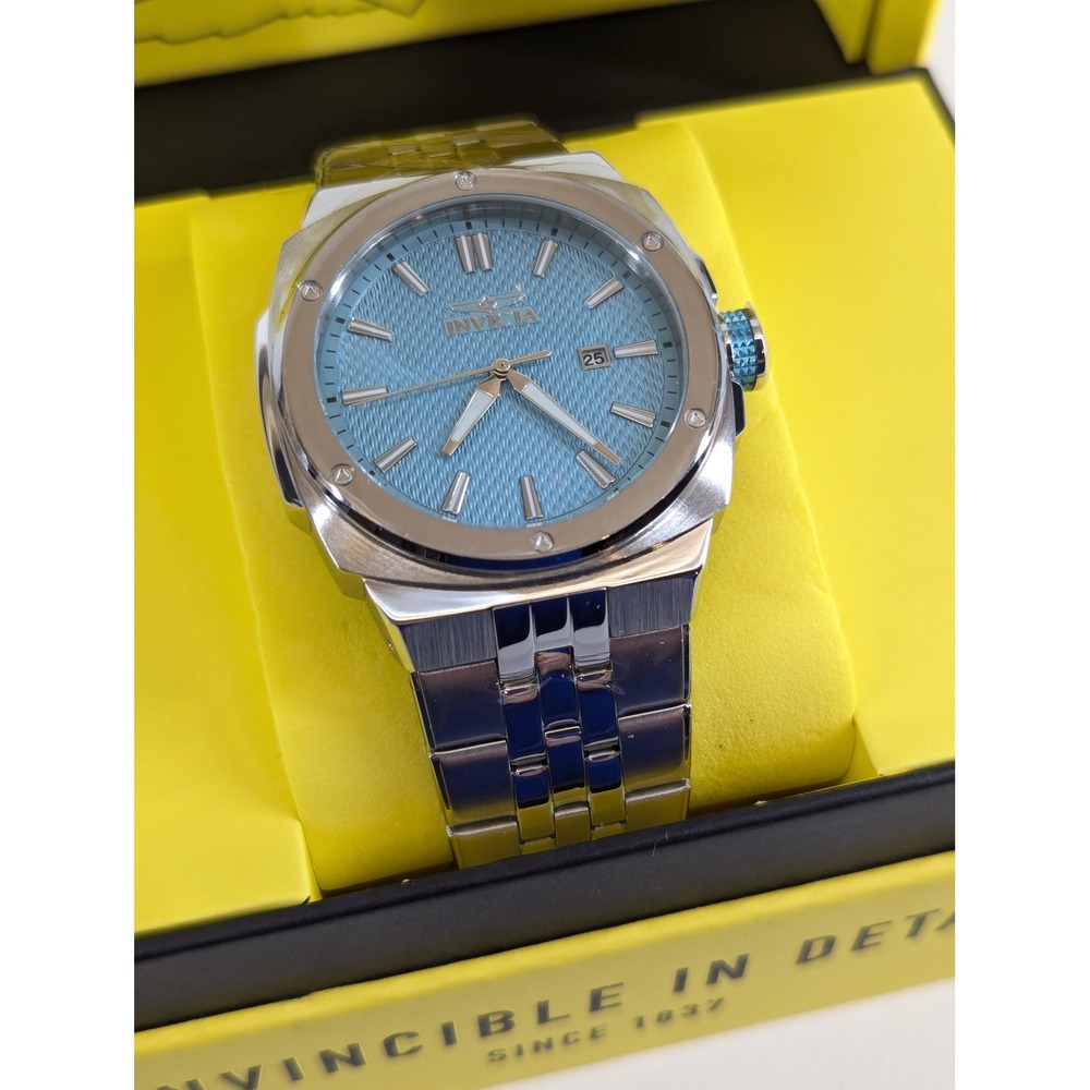 Invicta Sea Vulture 50147 Mens Watch 44mm Steel Light Blue Dial Quartz New - Picture 3 of 13
